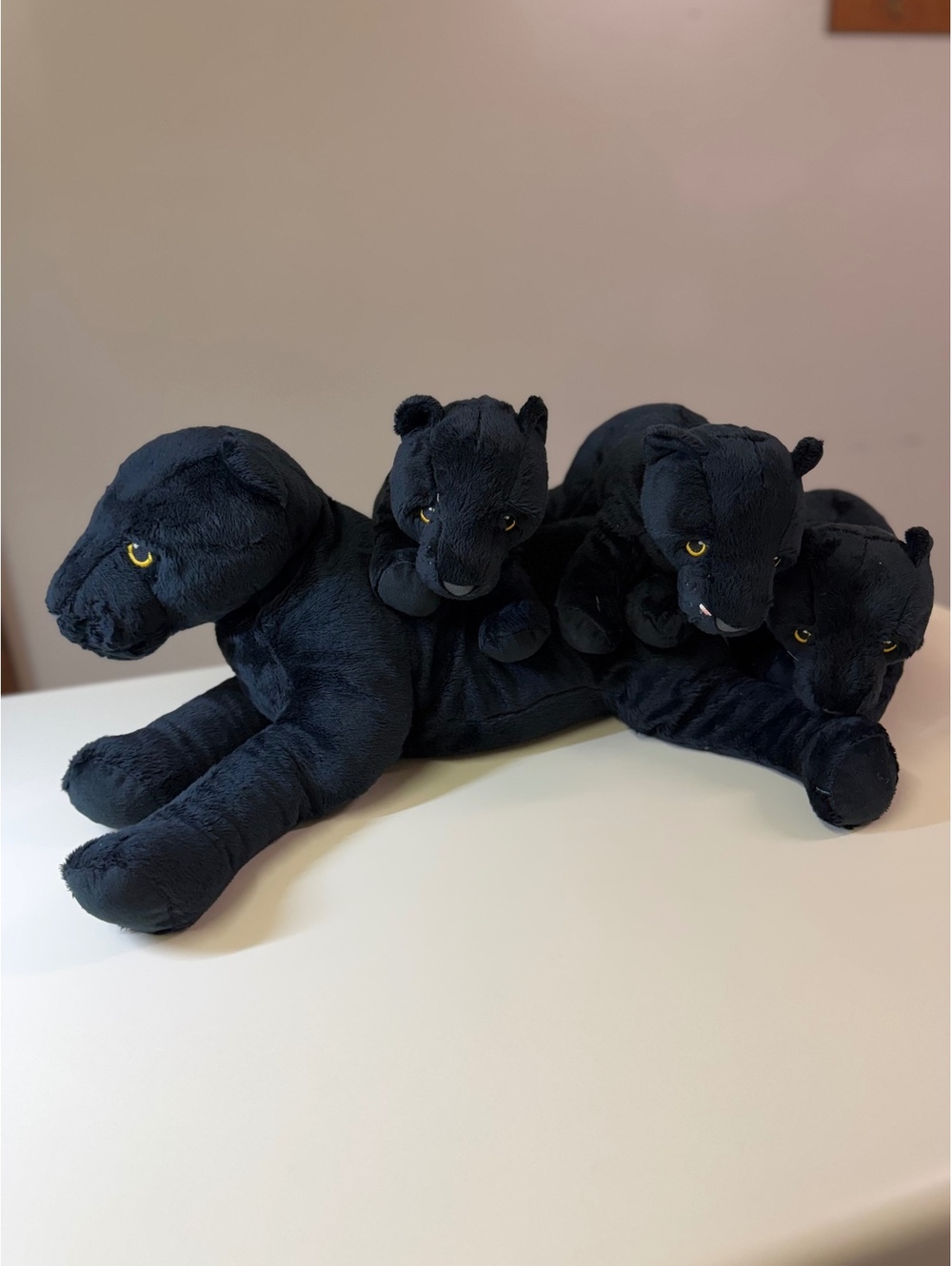 IKEA Black Panther Plush Toys with Three Cubs